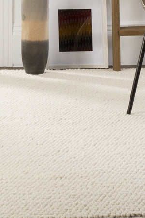 Safavieh Natura Handwoven 6X8 Oval Ivory Rug - 80% Wool 20% Cotton, Low 3/8" Pile, Timeless Textured Design NAT620A-68OV