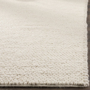 Safavieh Natura Handwoven Wool Cotton Flatweave Ivory Square Rug for Living Room or Bedroom NAT620A-9SQ