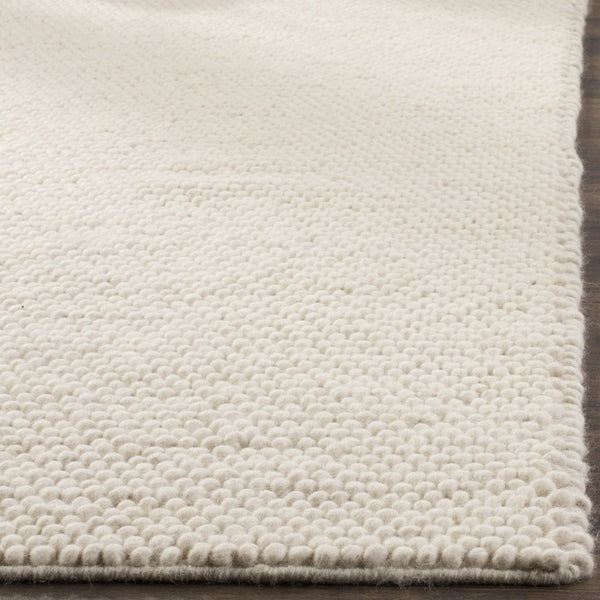 Safavieh Natura Handwoven Wool Cotton Flatweave Ivory Square Rug for Living Room or Bedroom NAT620A-9SQ