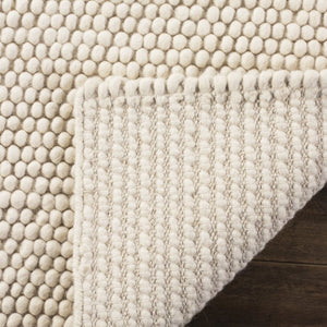 Safavieh Natura Handwoven Wool Cotton Flatweave Ivory Square Rug for Living Room or Bedroom NAT620A-9SQ