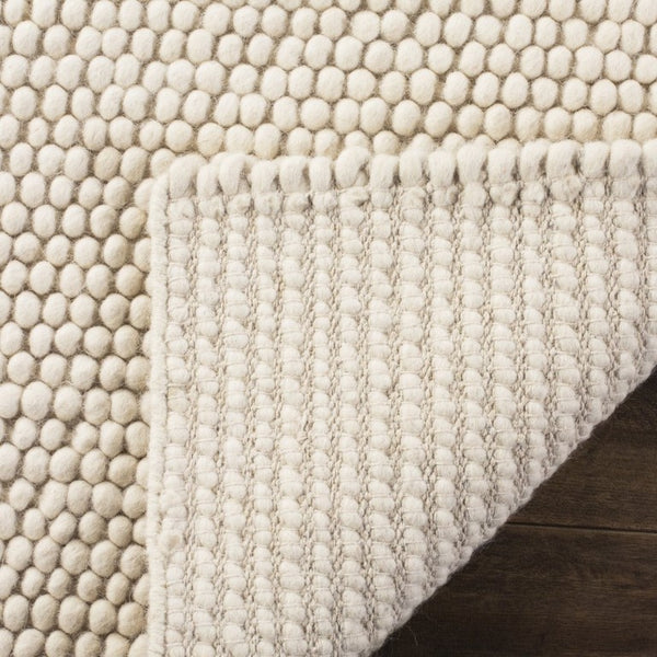Safavieh Natura Handwoven Wool Cotton Flatweave Ivory Square Rug for Living Room or Bedroom NAT620A-9SQ