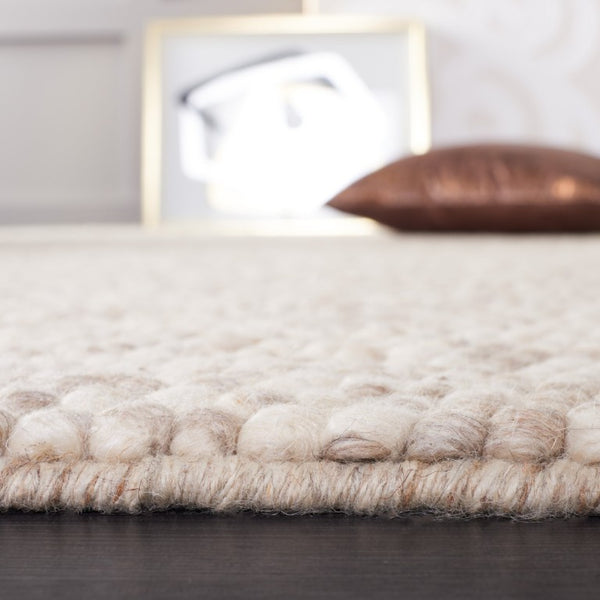 Safavieh Natura Hand Woven Wool Cotton Round Area Rug Neutral Beige for Living Dining Rooms NAT620B-11R