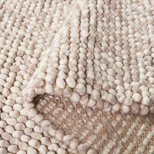 Safavieh Natura Hand-Woven 9X9 Beige Rug — 80% Wool 20% Cotton, Subtle Texture, Cozy Low-Profile 3/8" Pile NAT620B-9SQ