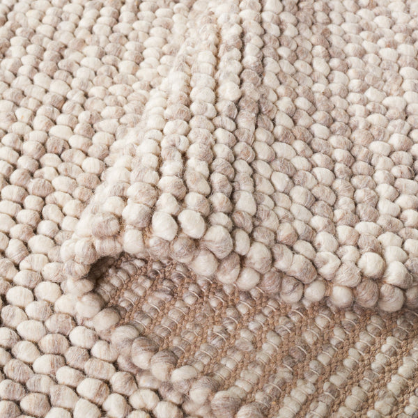 Safavieh Natura Hand-Woven 9X9 Beige Rug — 80% Wool 20% Cotton, Subtle Texture, Cozy Low-Profile 3/8" Pile NAT620B-9SQ