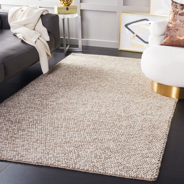 Safavieh Natura Hand-Woven 9X9 Beige Rug — 80% Wool 20% Cotton, Subtle Texture, Cozy Low-Profile 3/8" Pile NAT620B-9SQ