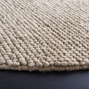Safavieh Natura Handwoven Wool Blend Round Rug Solid Beige for Living Room or Bedroom NAT620B-9R
