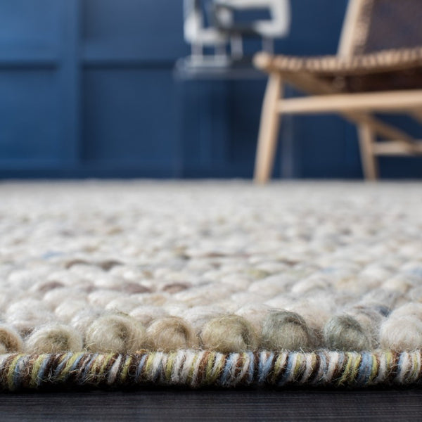 Safavieh Natura Hand Woven Wool Cotton Ivory Area Rug Artisan Flatweave for Entryways NAT620D-3SQ