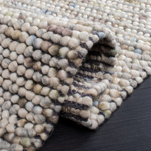 Safavieh Natura Hand Woven Wool Cotton Ivory Area Rug Artisan Flatweave for Entryways NAT620D-3SQ