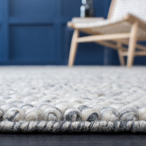 Safavieh Natura Hand Woven Wool Cotton Area Rug Solid Tonal Grey Ivory for Living Spaces NAT620G-10SQ