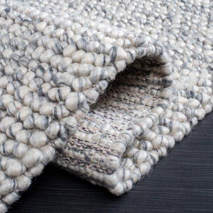 Safavieh Natura Hand Woven Wool Cotton Runner Rug Soft Tonal Grey Ivory for Hallways NAT620G-220
