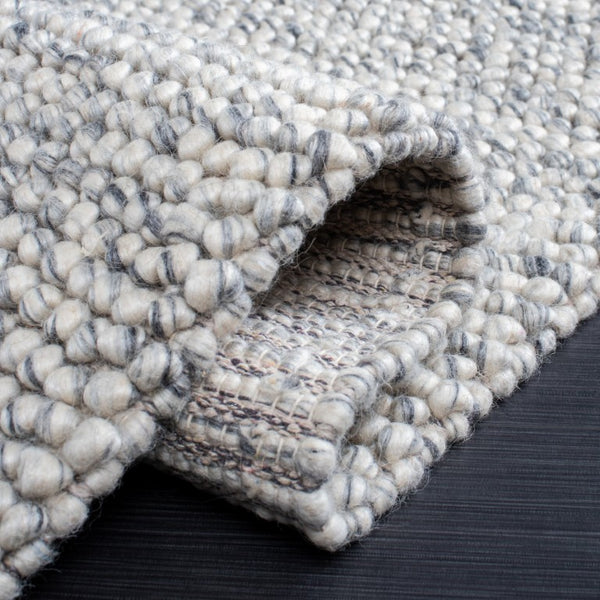 Safavieh Natura Hand-Woven Wool Cotton Runner Rug Soft Tonal Hallway Accent in Grey Light Grey Ivory 2'-3" x 22'-0" NAT620G-222