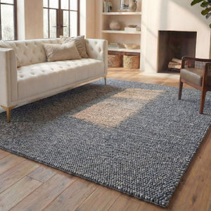 Safavieh Natura Hand Woven Wool Cotton Area Rug Oversized Dark Grey for Large Living Rooms NAT620H-1115