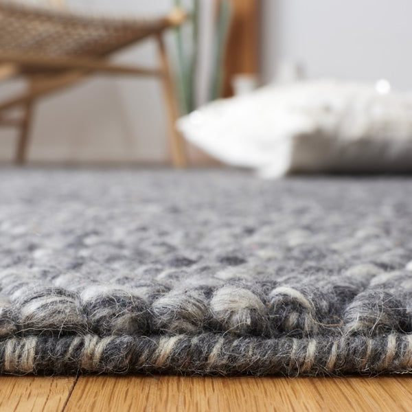 Safavieh Natura Hand-Woven Wool Cotton Runner Rug Soft Tonal Hallway Accent in Grey Dark Grey 2'-3" x 14'-0" NAT620H-214