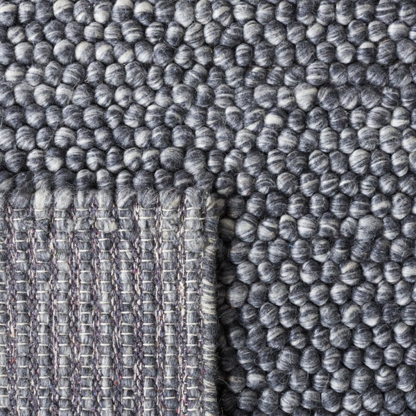 Safavieh Natura Hand-Woven Wool Cotton Runner Rug Soft Tonal Hallway Accent in Grey Dark Grey 2'-3" x 14'-0" NAT620H-214