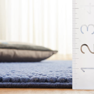 Safavieh Natura Exquisite Area Rug - Timeless Elegance In Soft Wool & Cotton, Ideal For Any Home Decor Navy ,Blue 80% Wool And 20% Cotton Nat620m-26