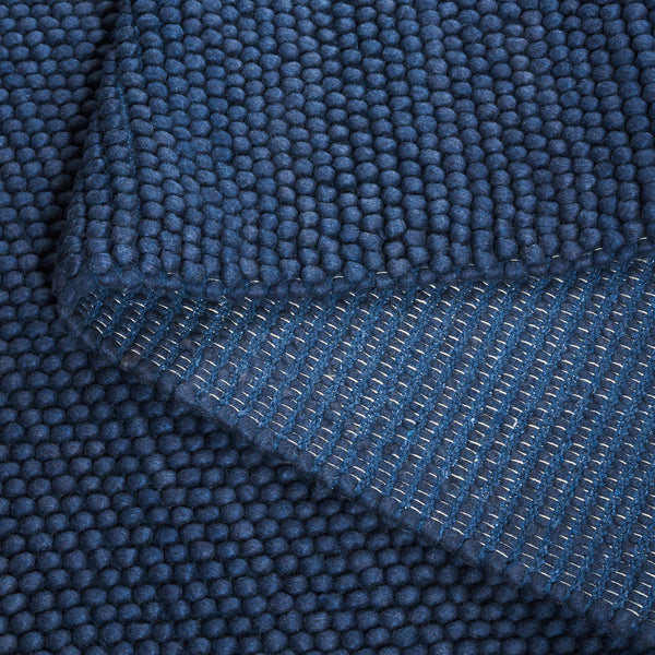 Safavieh Natura Hand‑Woven Navy Blue Runner 2'3"X14' — Low‑Pile Wool-Cotton Blend, Durable Scandinavian Style NAT620M-214