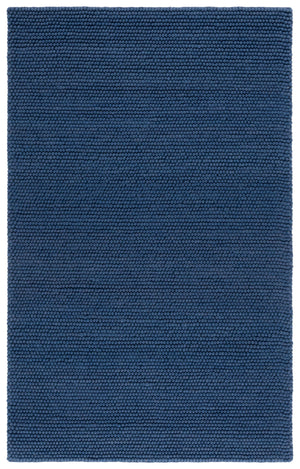 Safavieh Natura Hand‑Woven Navy Blue Runner 2'3"X14' — Low‑Pile Wool-Cotton Blend, Durable Scandinavian Style NAT620M-214