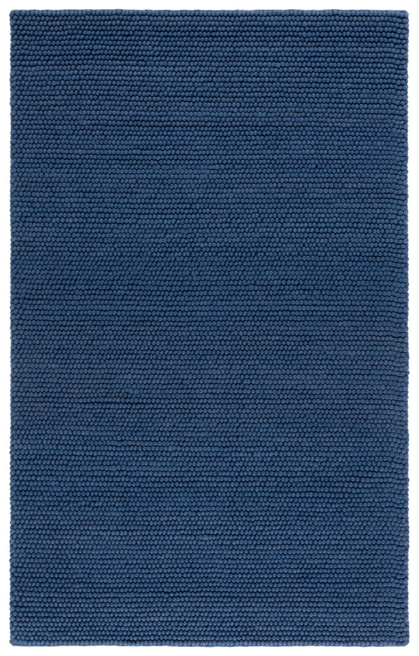 Safavieh Natura Hand‑Woven Navy Blue Runner 2'3"X14' — Low‑Pile Wool-Cotton Blend, Durable Scandinavian Style NAT620M-214
