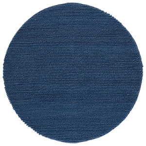 Safavieh Natura Hand Woven Oval Area Rug - Luxurious Wool & Cotton Blend For Elegant Home Decor Transformation Navy ,Blue 80% Wool And 20% Cotton Nat620m-4sq
