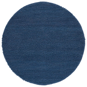 Safavieh Natura Hand‑Woven Navy Blue Runner 2'3"X14' — Low‑Pile Wool-Cotton Blend, Durable Scandinavian Style NAT620M-214