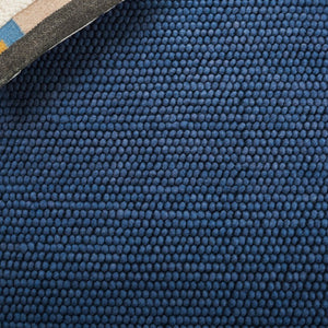Safavieh Natura Hand-Woven Wool Cotton Area Rug Navy Square Low Pile Living Room Accent NAT620M-8SQ