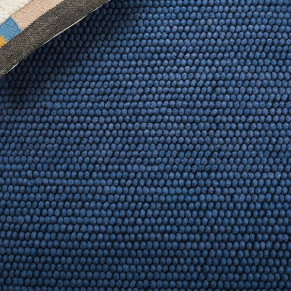 Safavieh Natura Hand-Woven Wool Cotton Area Rug Navy Square Low Pile Living Room Accent NAT620M-8SQ