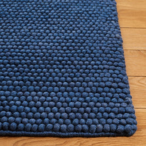 Safavieh Natura Hand-Woven Wool Cotton Area Rug Navy Square Low Pile Living Room Accent NAT620M-8SQ