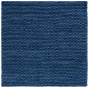 Safavieh Natura Hand-Woven Wool Cotton Area Rug Navy Square Low Pile Living Room Accent NAT620M-8SQ