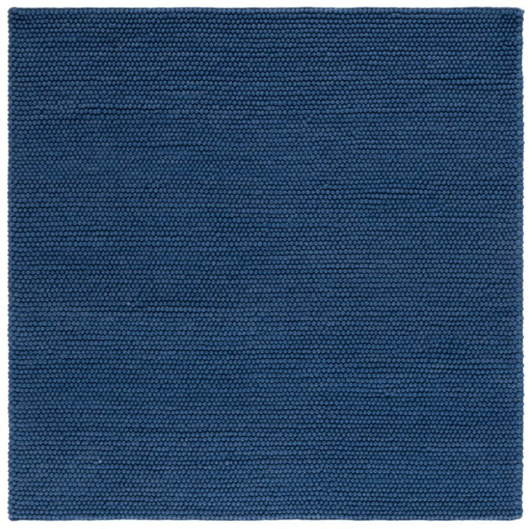 Safavieh Natura Hand-Woven Wool Cotton Area Rug Navy Square Low Pile Living Room Accent NAT620M-8SQ
