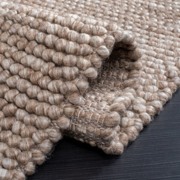 Safavieh Natura Hand Woven Wool Cotton Hallway Runner Low Pile Flatweave Neutral Brown Rug NAT620T-216