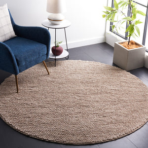 Safavieh Natura Hand Woven Oval Area Rug - Luxurious Wool & Cotton Blend For Elegant Home Decor Transformation Brown 80% Wool And 20% Cotton Nat620t-10sq