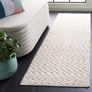 Safavieh Natura Elegant Hand-tufted Wool Blend Hallway Rug - Modern Design For A Chic Home Atmosphere Ivory 70% Wool,20% Cotton,10% Polyester Nat621a-210