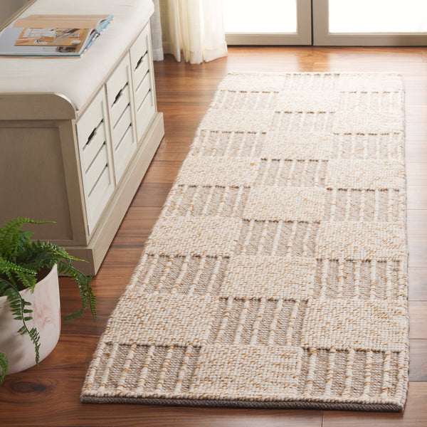 Safavieh Natura Hand-loomed Wool Rug - Elegant Modern Design In Earthy Tones For A Cozy Home Atmosphere Brown ,Ivory Wool Pile Nat701t-6sq