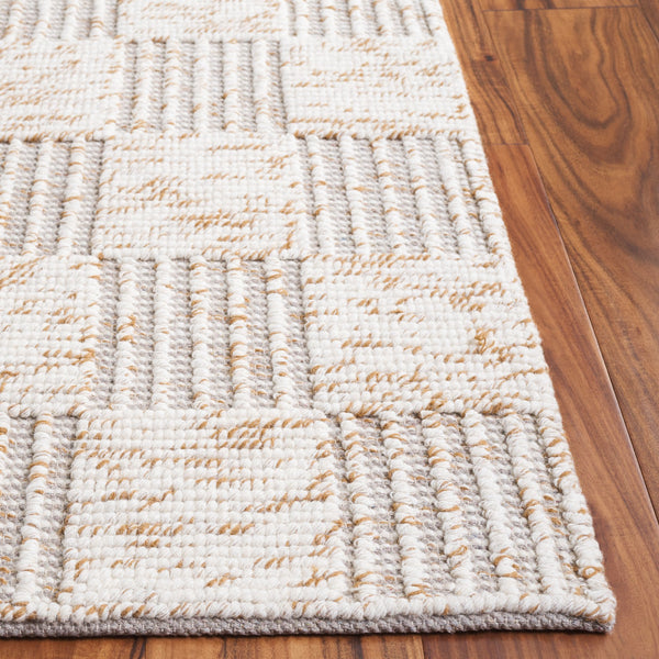 Safavieh Natura Hand-loomed Wool Rug - Elegant Modern Design In Earthy Tones For A Cozy Home Atmosphere Brown ,Ivory Wool Pile Nat701t-6sq