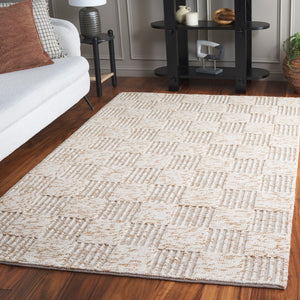 Safavieh Natura Hand-loomed Wool Rug - Elegant Modern Design In Earthy Tones For A Cozy Home Atmosphere Brown ,Ivory Wool Pile Nat701t-6sq