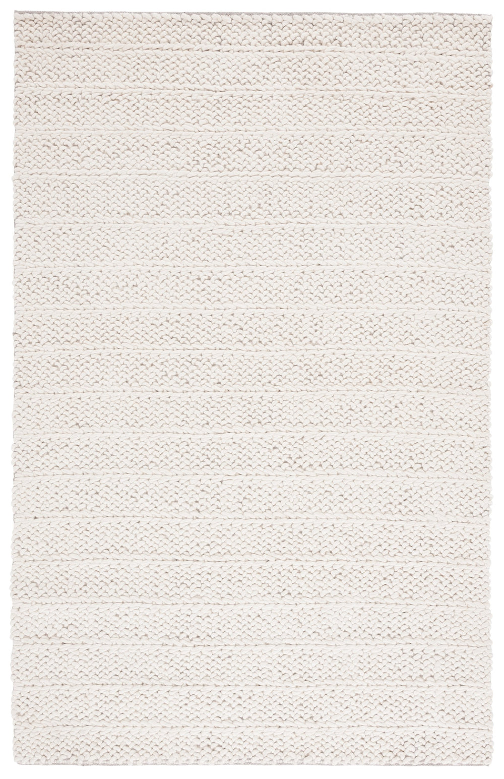 Safavieh Natura Modern Wool Runner Rug - Luxurious Hand-loomed Design For Elegant Home Spaces And Comfort Ivory Wool Pile Nat702a-5