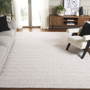 Safavieh Natura Modern Wool Runner Rug - Luxurious Hand-loomed Design For Elegant Home Spaces And Comfort Ivory Wool Pile Nat702a-5