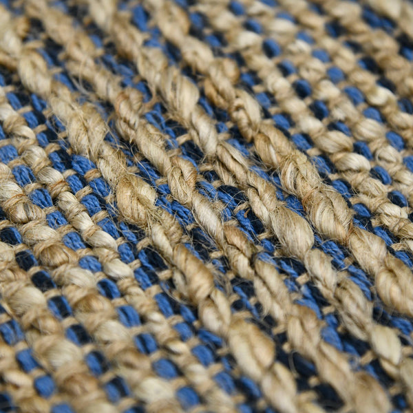 Naturals Handwoven Jute Cotton Striped Flatweave Rug for Coastal Farmhouse Decor