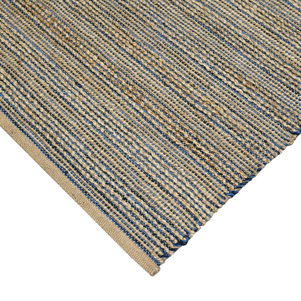 Naturals Handwoven Jute Cotton Striped Flatweave Rug for Coastal Farmhouse Decor