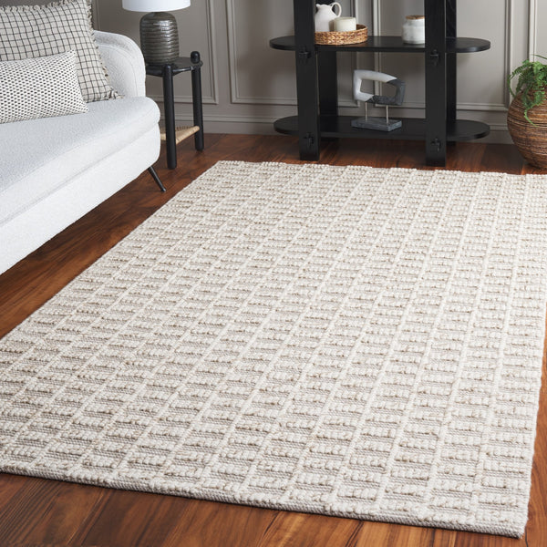 Safavieh Natura Hand-loomed Wool Area Rug - Chic Modern Design In Warm Neutrals For Any Living Space Brown ,Ivory Wool Pile Nat703t-5