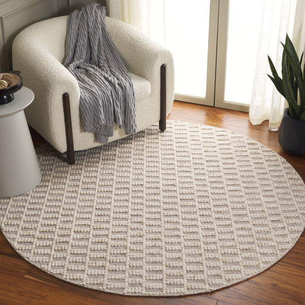 Safavieh Natura Hand-loomed Wool Area Rug - Chic Modern Design In Warm Neutrals For Any Living Space Brown ,Ivory Wool Pile Nat703t-5