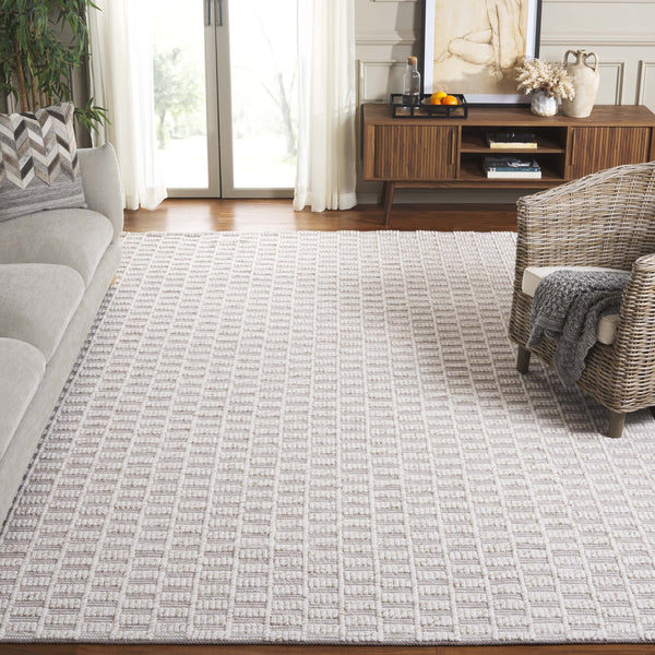 Safavieh Natura Hand-loomed Wool Area Rug - Chic Modern Design In Warm Neutrals For Any Living Space Brown ,Ivory Wool Pile Nat703t-5