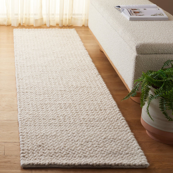 Safavieh Natura Modern Ivory Area Rug - Hand-loomed Wool, Timeless Elegance For Chic Home Decor Solutions Ivory Wool Pile Nat704a-8