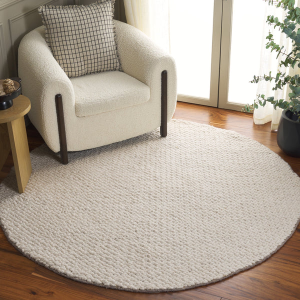 Safavieh Natura Modern Ivory Area Rug - Hand-loomed Wool, Timeless Elegance For Chic Home Decor Solutions Ivory Wool Pile Nat704a-8