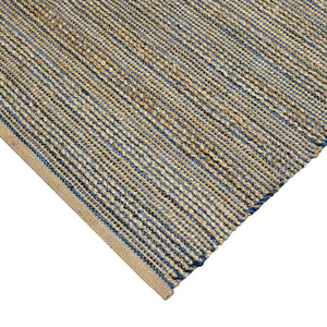 Naturals Handwoven Jute Cotton Striped Flatweave Rug for Coastal Farmhouse Decor