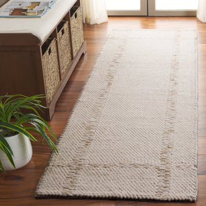 Safavieh Natura Luxurious Hand-loomed Wool Rug For Modern Elegance And Timeless Sophistication In Homes Ivory Wool Pile Nat705a-5