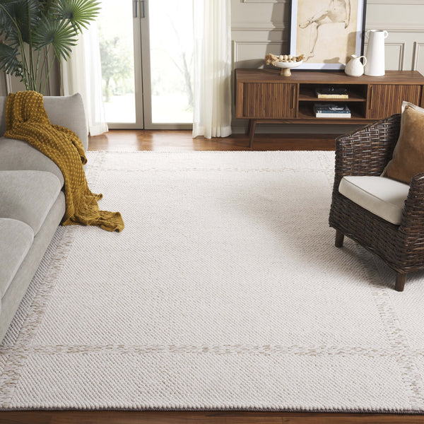 Safavieh Natura Luxurious Hand-loomed Wool Rug For Modern Elegance And Timeless Sophistication In Homes Ivory Wool Pile Nat705a-5