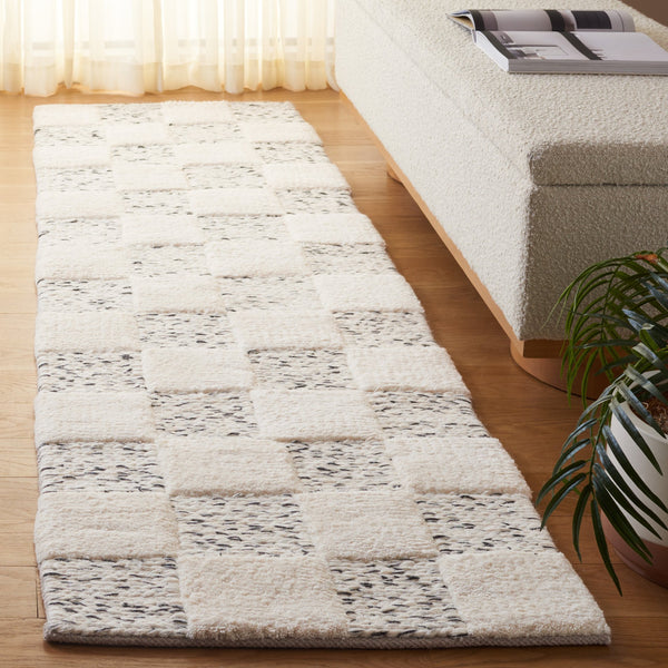 Safavieh Natura Hand-loomed Wool Area Rug - Modern Ivory And Black Design For Timeless Home Elegance Ivory ,Black Wool Pile Nat710a-6r