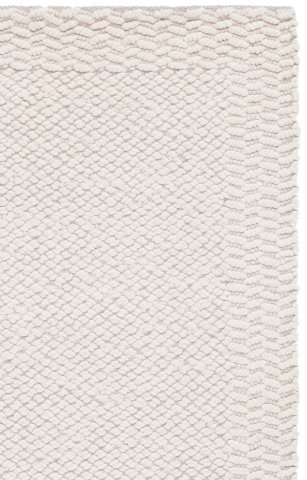 Safavieh Natura Hand-Loomed Wool Runner Ivory Geometric Tonal Entryway Rug High Traffic 6'-0" x 9'-0" NAT716A-6