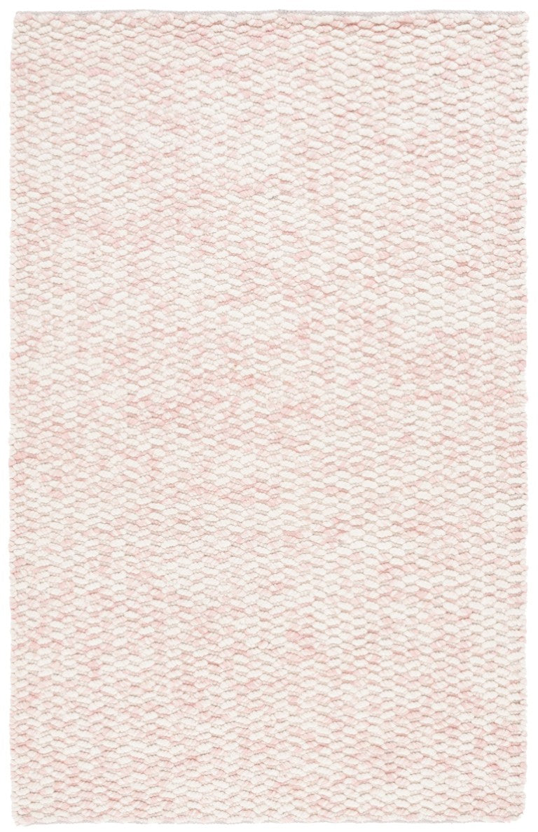 Safavieh Natura Hand Loomed Flokati Shag Wool Rug Plush Ivory Pink Pile for Bedroom NAT717A-5